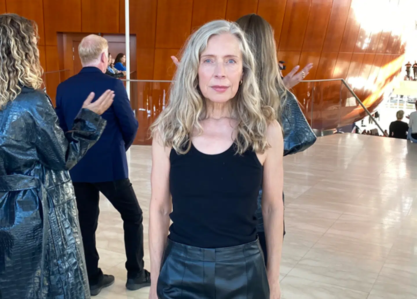 Dorrit Bøilerehauge i Operaen til ALT for Damerne 'Guldknap show'. Privatfoto.