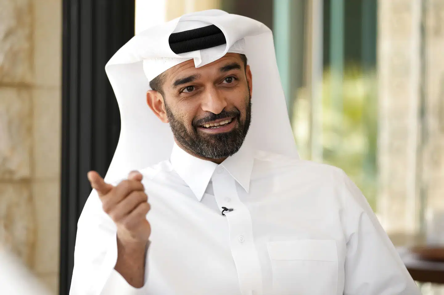 Ifølge Hassan Al Thawadi er mellem 400 og 500 migrantarbejdere døde i forbindelse med byggeriet frem mod VM. Darko Bandic/Ritzau Scanpix