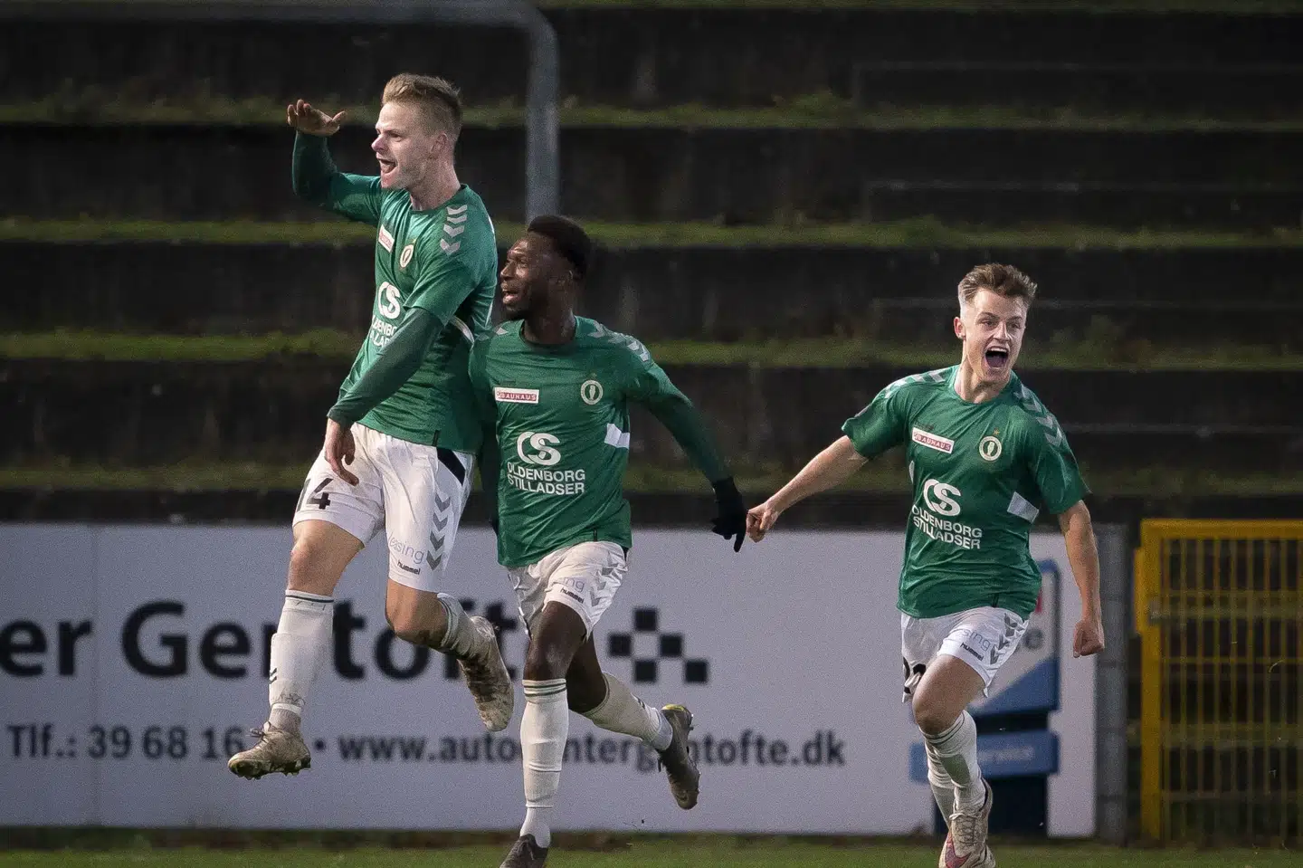 AB spillede senest i Superligaen i 2004 og frister nu en tilværelse i 2. division. Fotoet her er fra en pokalkamp i 2019. Liselotte Sabroe/Ritzau Scanpix