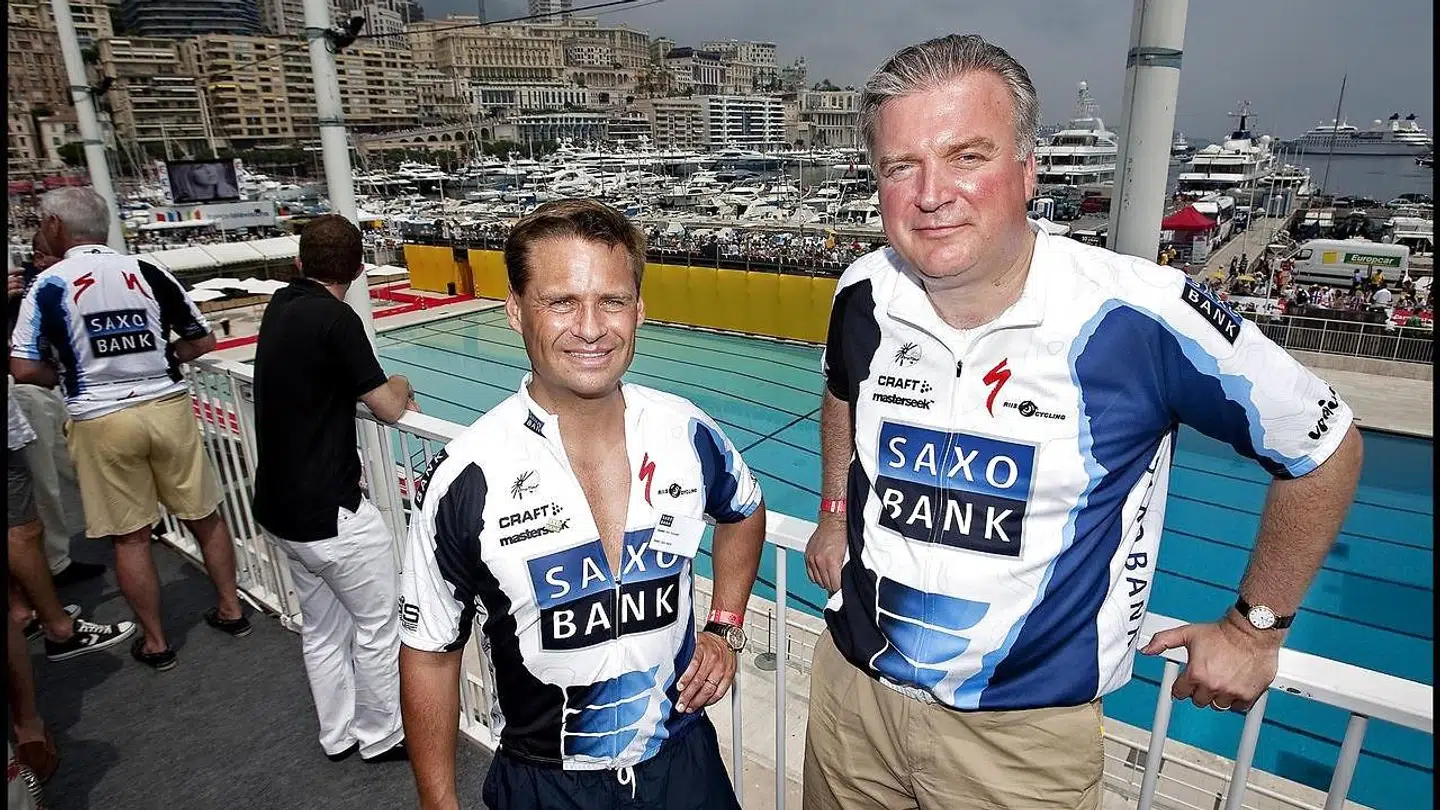 Kim Fournais og Lars Seier, mens de begge var i Saxo Bank.