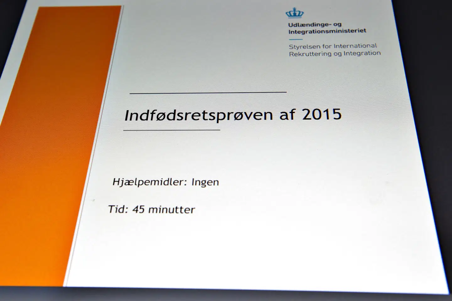 Indfødsretsprøven afholdes to gange årligt. Det er en af flere betingelser for at få dansk statsborgerskab, at ansøgerne har bestået indfødsretsprøven. Henning Bagger/Ritzau Scanpix
