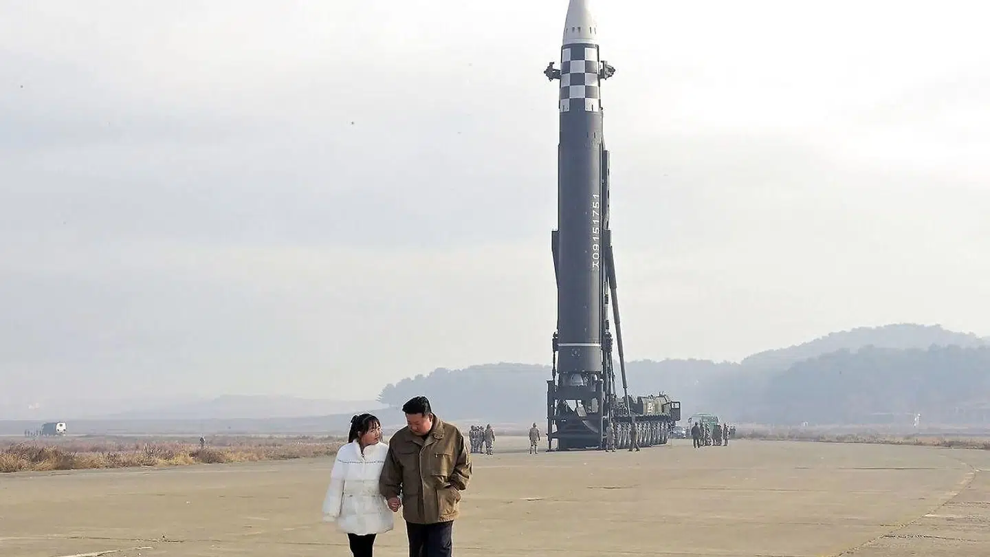 Kim Jong-un og datter.