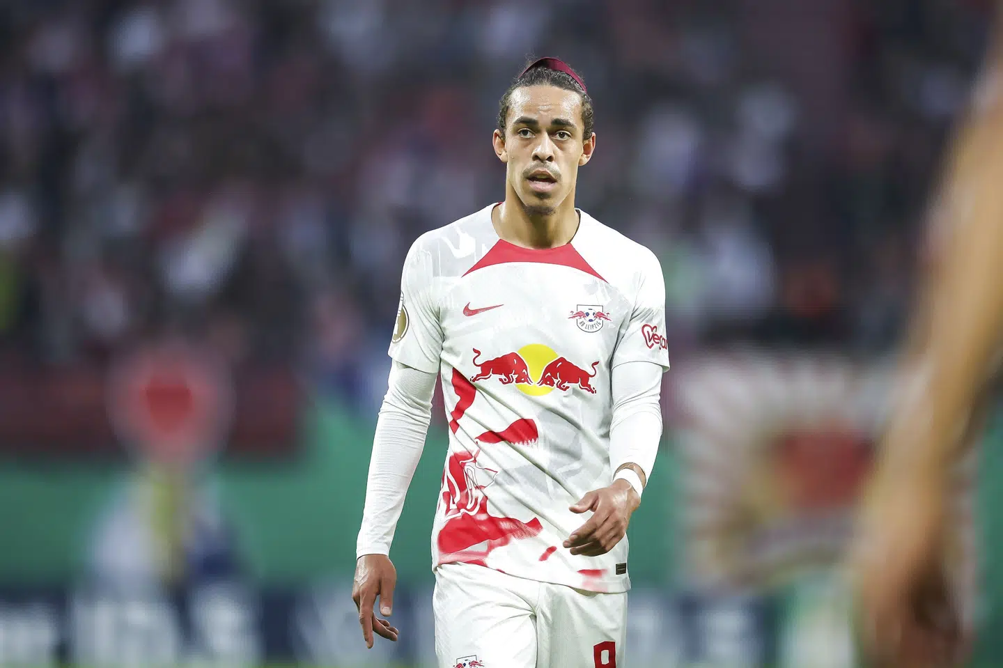 Yussuf Poulsen har kun fået korte indhop i RB Leipzigs tre seneste ligakampe. (Arkivfoto). Jan Woitas/Ritzau Scanpix