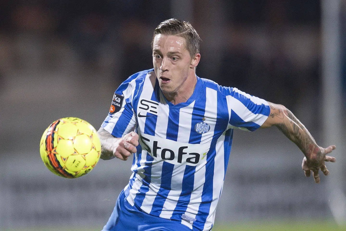 Nicki Bille spillede 17 kampe og scorede fem mål i Superligaen i sin halvsæson for Esbjerg fB i 2015. Claus Fisker/arkiv/Ritzau Scanpix