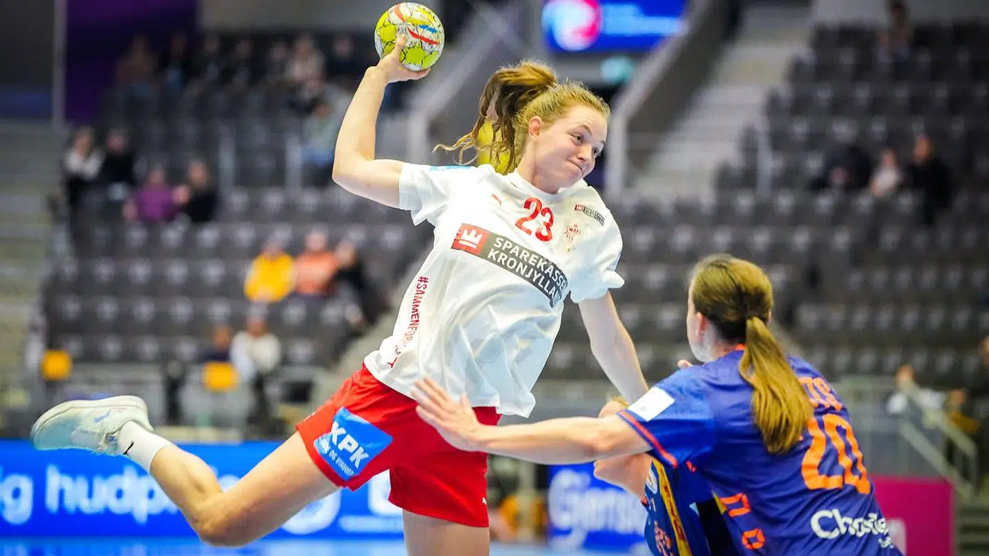 Kristina Jørgensen under en landskamp.