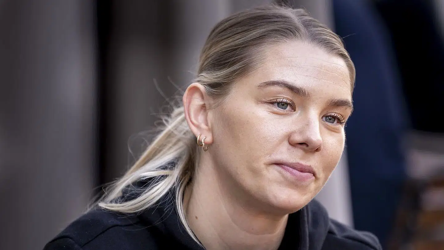 Trine Østergaard under pressemøde med håndboldkvinderne på Hotel Thermana Park Lasko, torsdag 3. november 2022. (Foto: Liselotte Sabroe/Ritzau Scanpix)