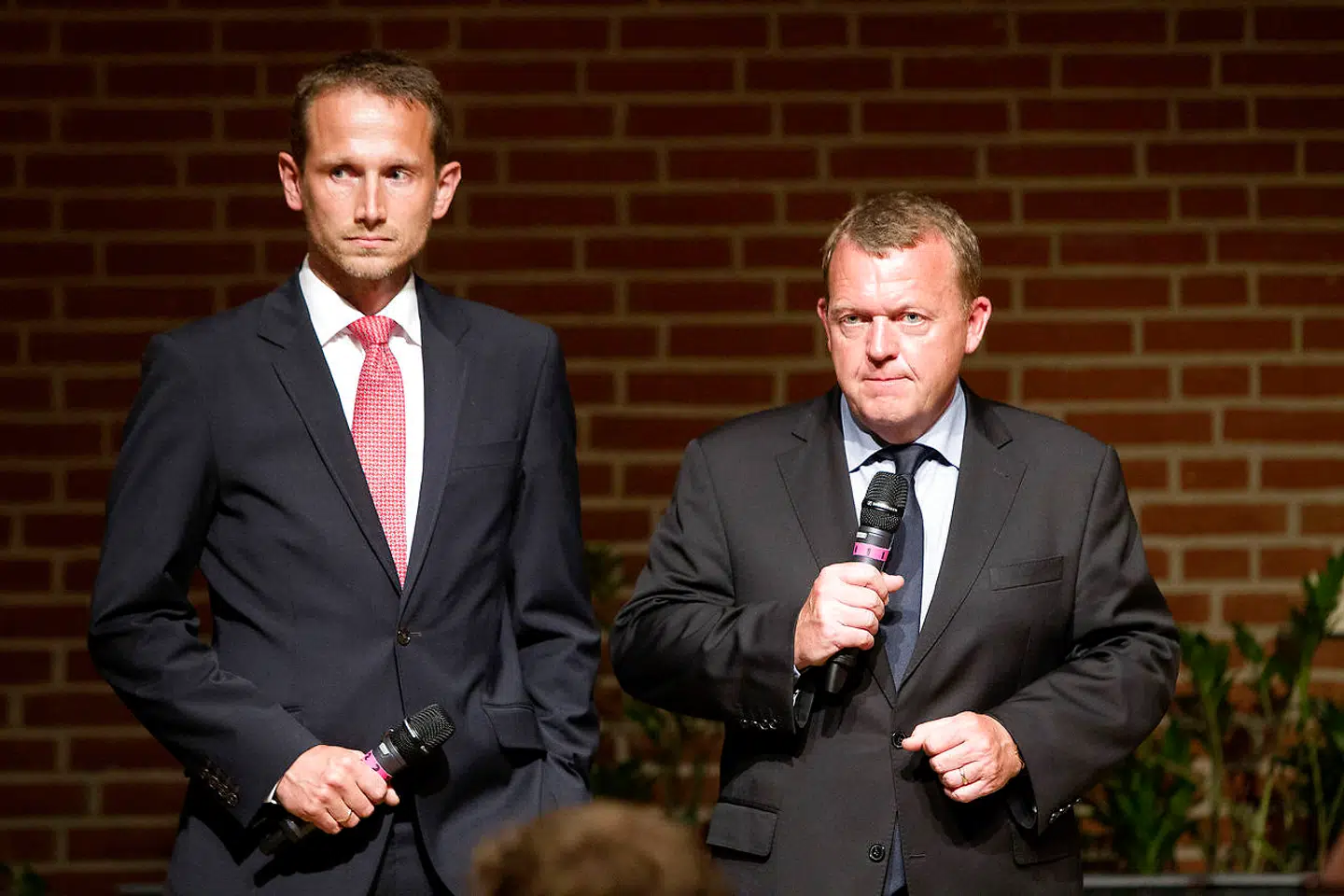 ARKIVFOTO Lars Løkke Rasmussen (th.) og Kristian Jensen efter Hovedbestyrelsesmødet i Odense 3. juni 2014.