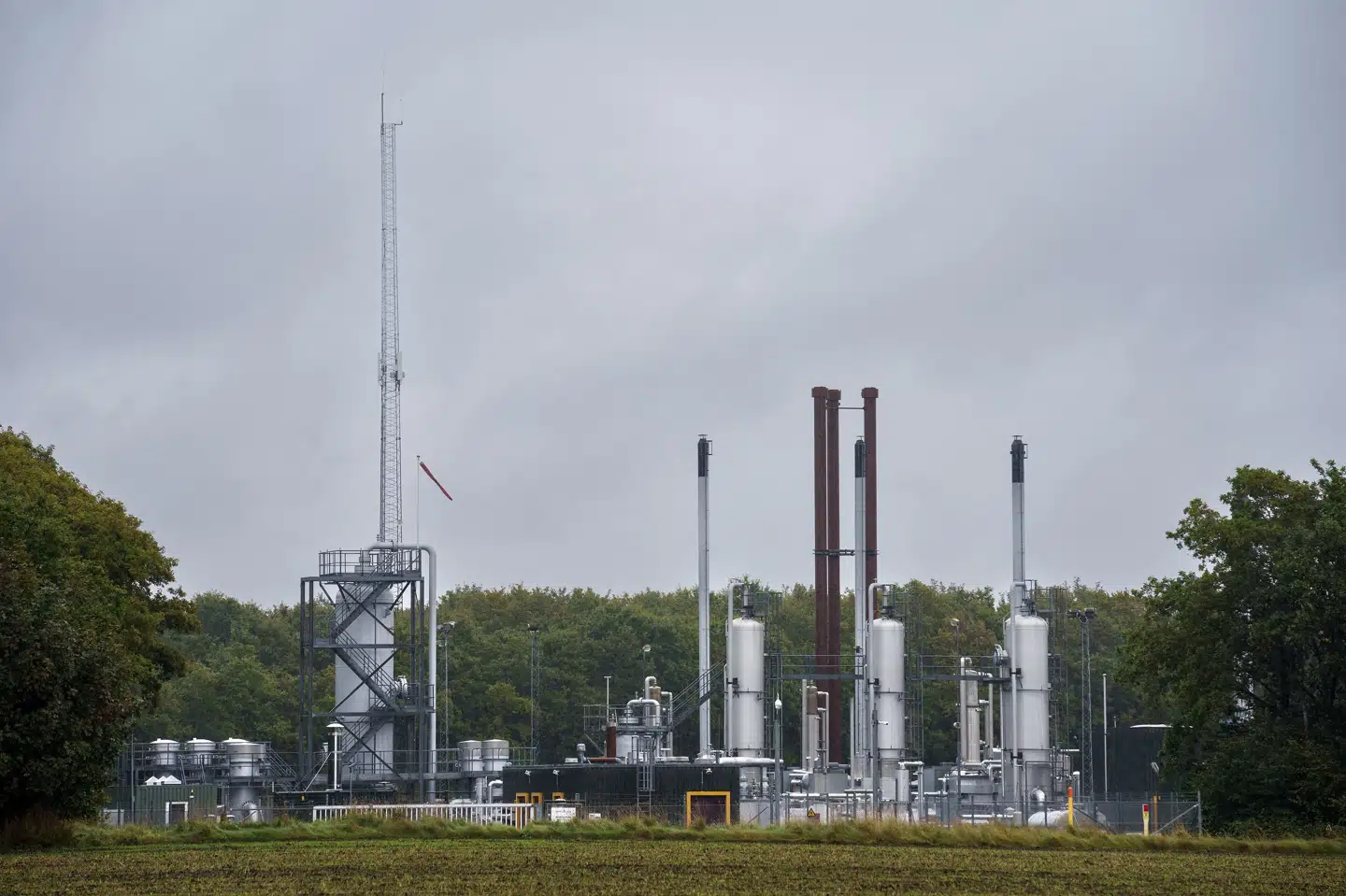 Det danske gaslager ved Lille Torup er et af to i landet. Begge lagre er nu 100 procent fyldte. (Arkivfoto). Bo Amstrup / Ritzau Scanpix/Ritzau Scanpix
