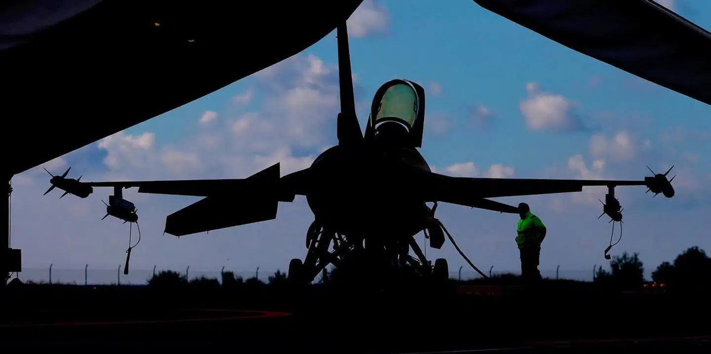 Arkivfoto. Dansk F-165 på Bornhom 29. september 2022. Foto: EPA/ Hannibal Hanschke.