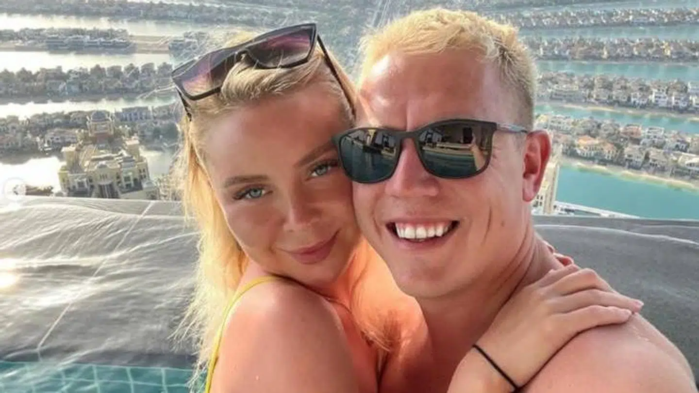 Dj Martin Jensen med sin nye kæreste, den 24-årige studerende Catharina Hoffmann.