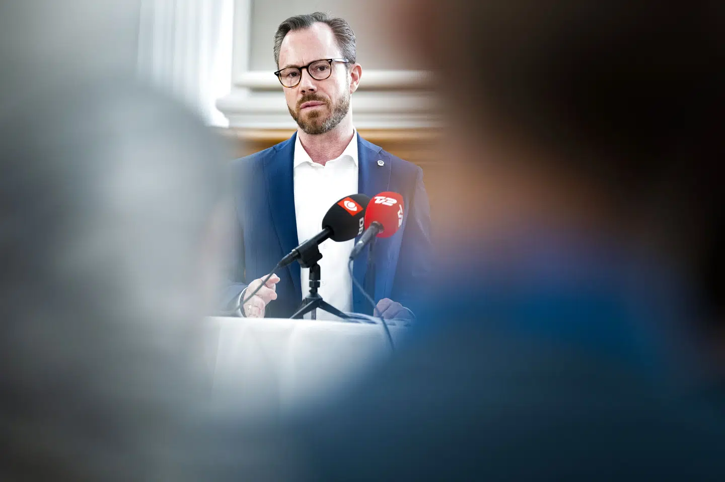 Venstre, her formand Jakob Ellemann-Jensen, vil give skattelettelser for omkring 8,7 milliarder kroner i den 2030-plan, som partiet fremlægger onsdag. Martin Sylvest/Ritzau Scanpix