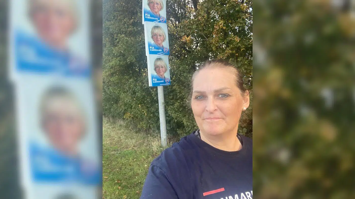 Næstformand i DF i Ringsted, Karina Skovholm, har nu oplevet at blive truet to gange, efter hun var ude at sætte valgplakater op. Foto: Privat