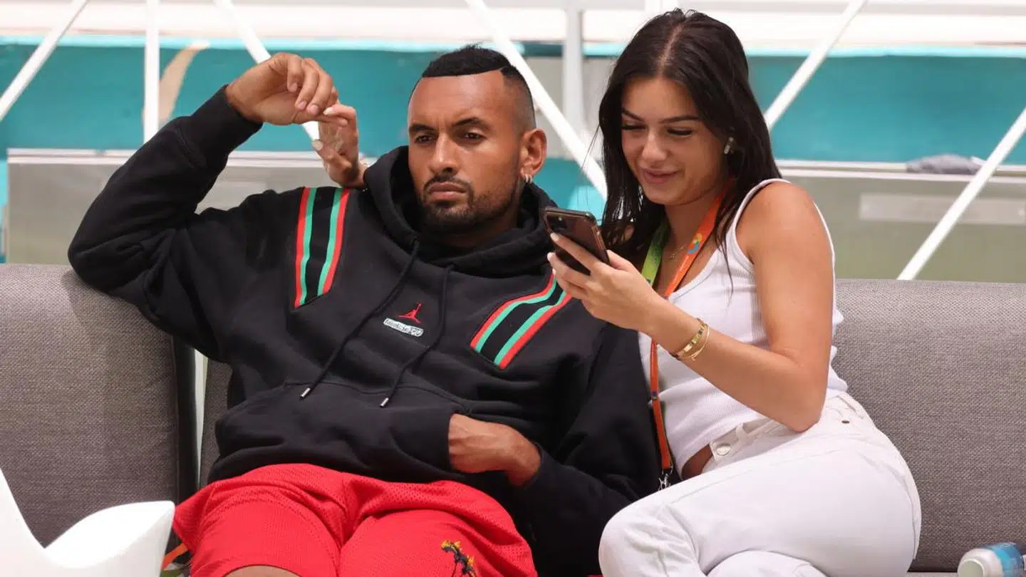 Nick Kyrgios og kæresten Costeen Hatzi.