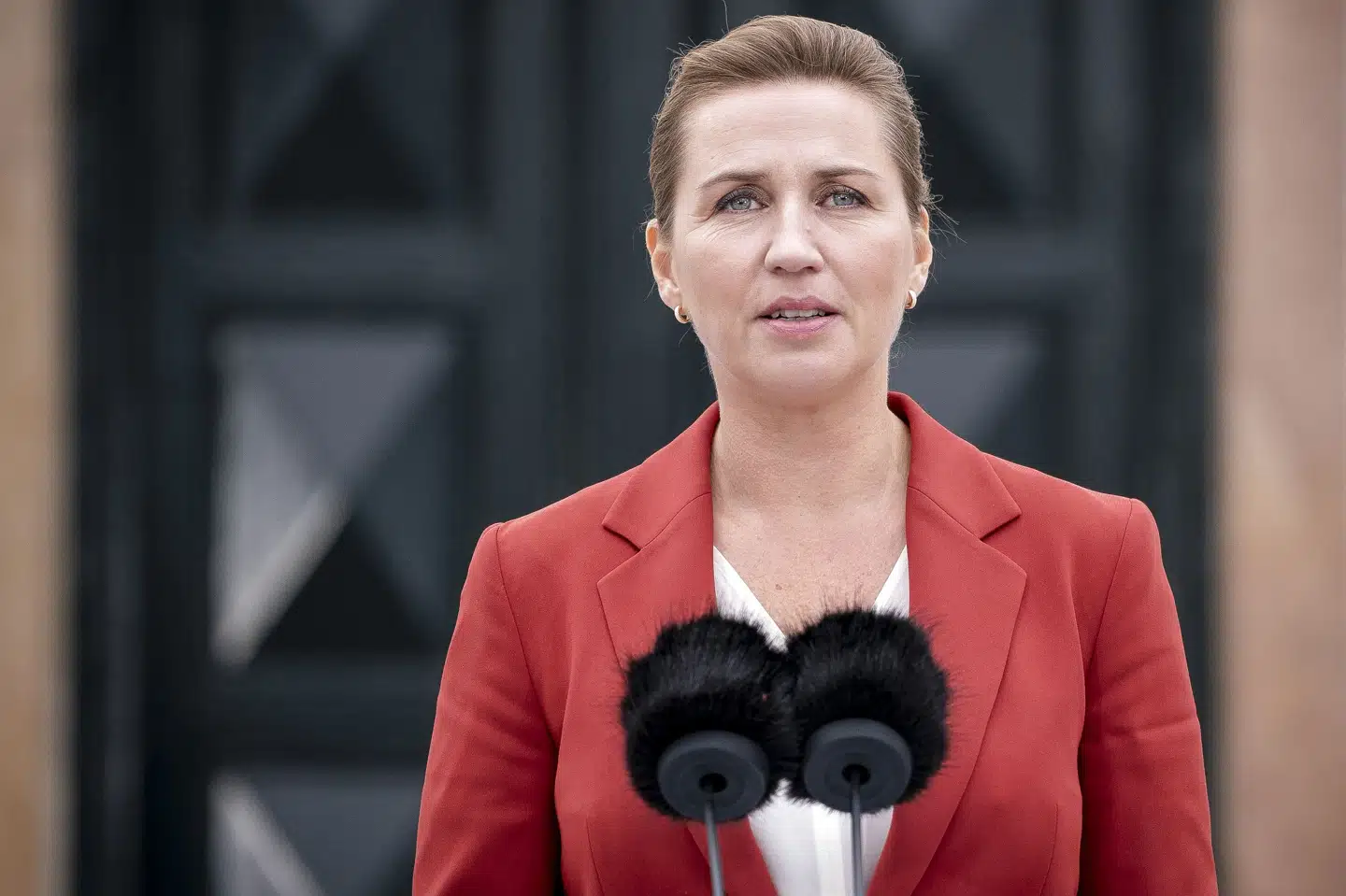 Statsminister Mette Frederiksen (S) holder pressemøde og udskriver valg til afholdelse d. 1 november. Marienborg onsdag den 5. oktober 2022. Liselotte Sabroe/Ritzau Scanpix