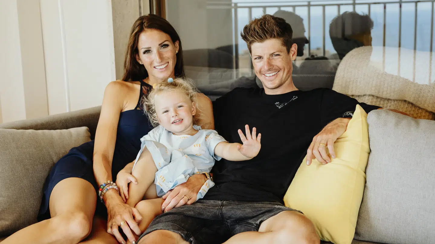 Tre gange Fuglsang: Loulou, Jamie og Jakob. Siden da er familien forøget med lille Amber.