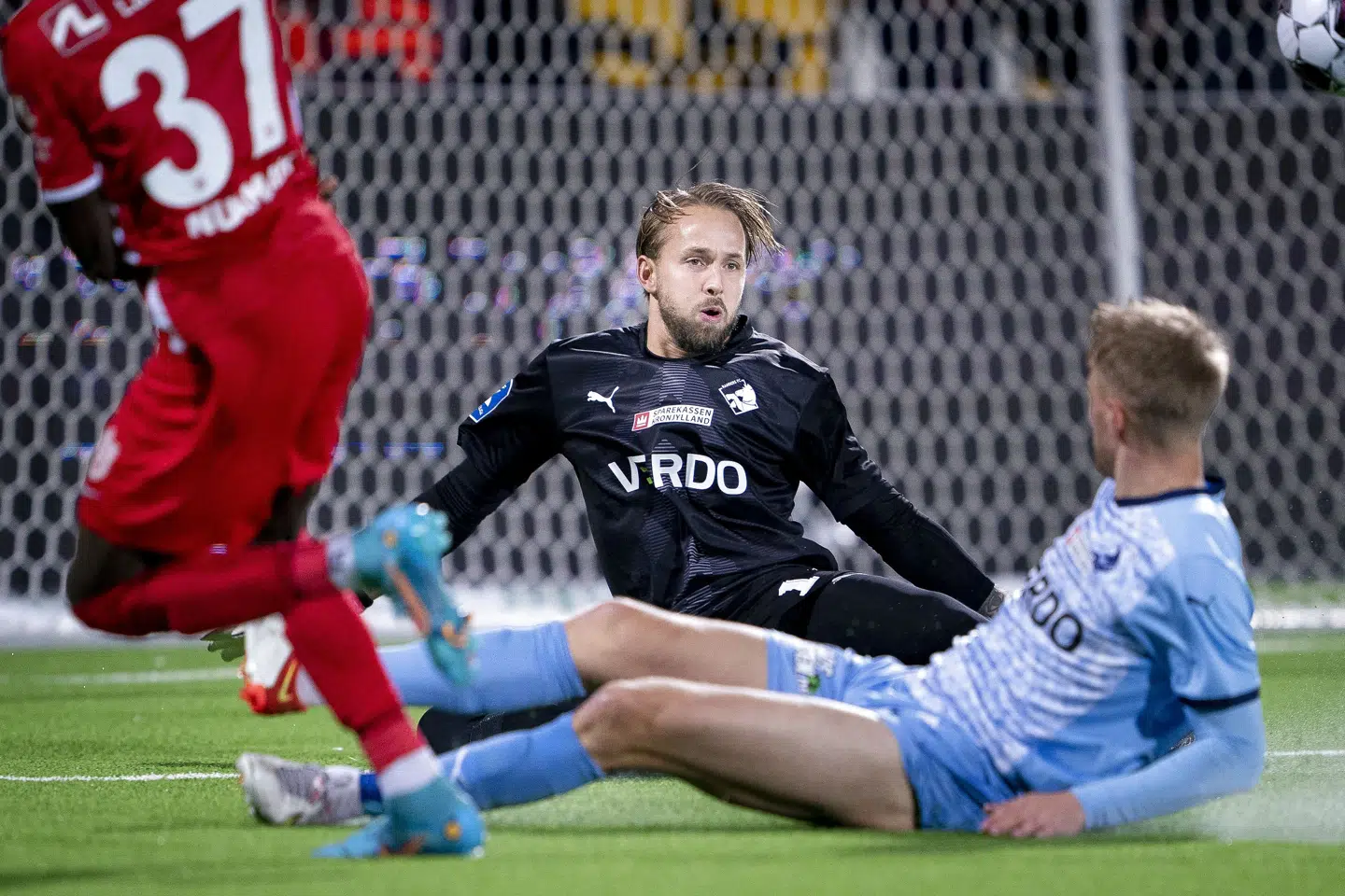 Randers-spillerne gled bogstaveligt talt i mandagens topkamp mod FC Nordsjælland, der blev tabt med 1-3. Liselotte Sabroe/Ritzau Scanpix