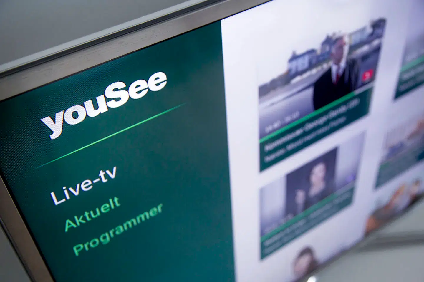 YouSee tv-app på fjernsyn i Ringsted tirsdag 24. september 2019.