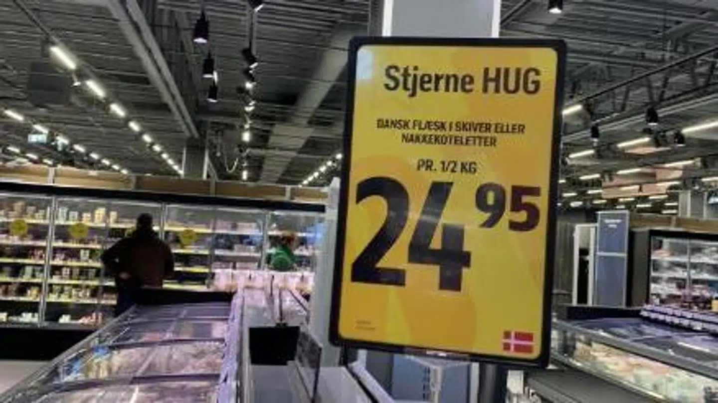 Her ses, hvordan Føtex sælger flæsk til 24,95 kroner som 'Stjerne HUG' uden at nævne, hvorfor det nu er stjerne hug i forhold til tidligere pris.