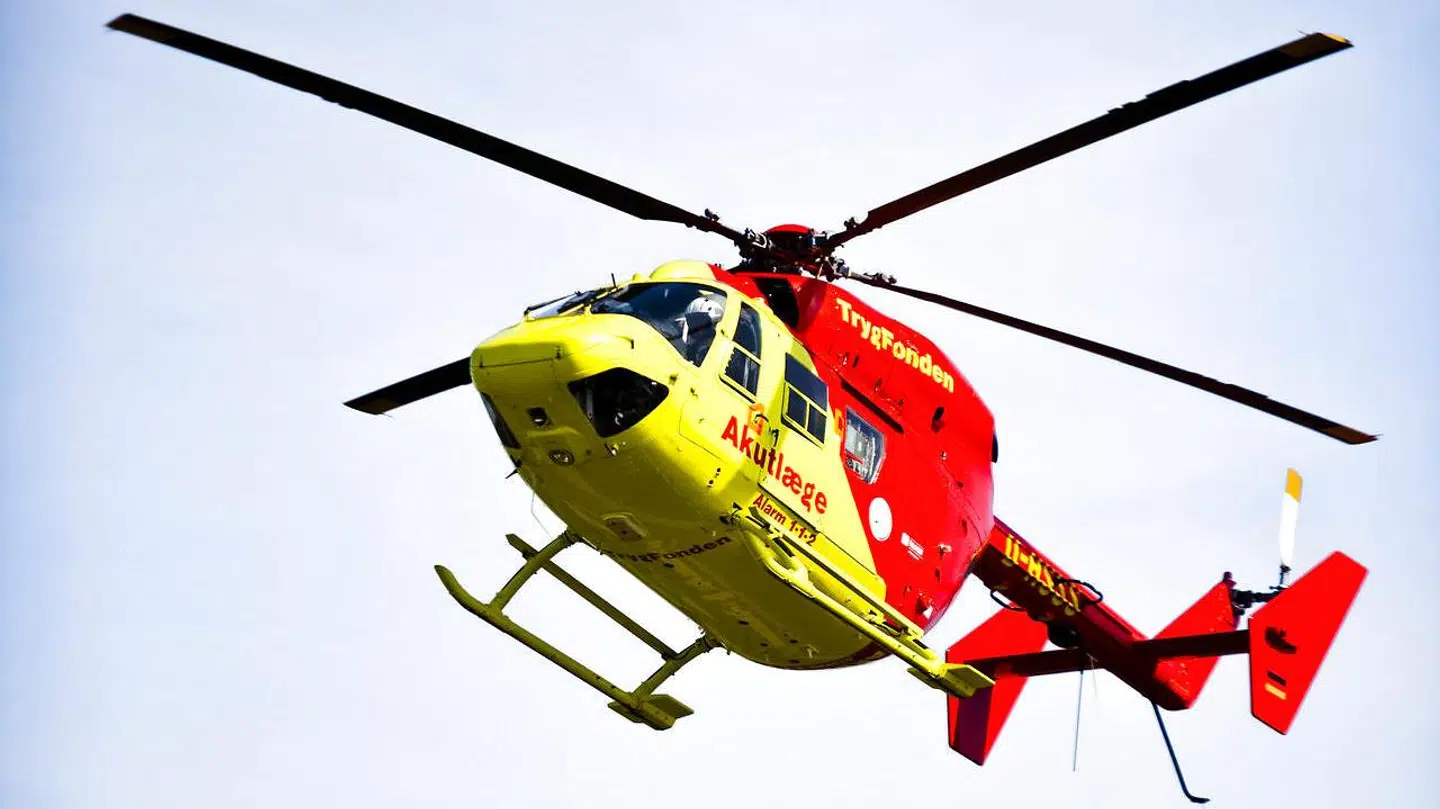 Arkivfoto. Den lille dreng blev lørdag eftermiddag hentet af en lægehelikopter.