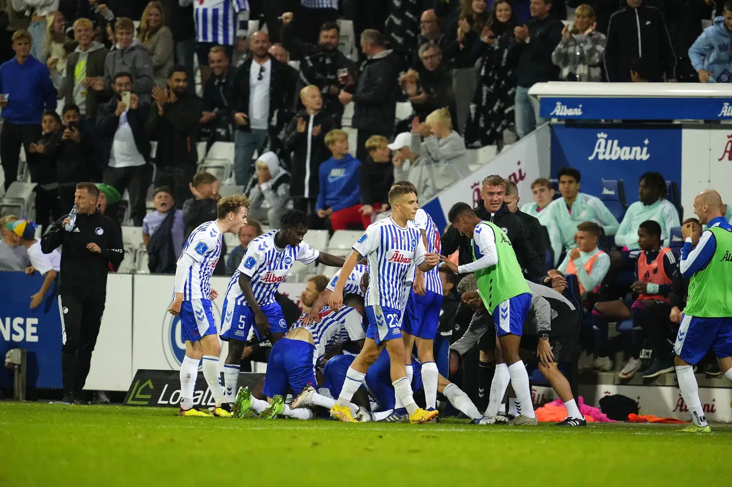 Issam Jebali og Yankuba Minteh scorede målene, da OB slog FC København 2-1. Claus Bech/Ritzau Scanpix