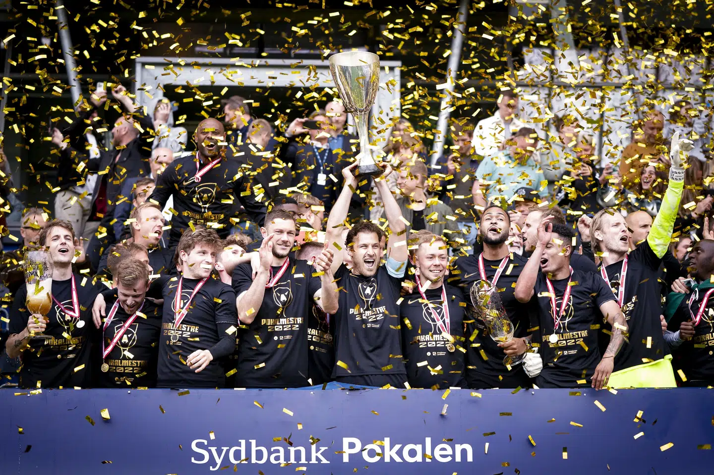 FC Midtjylland vandt pokalfinalen i maj efter en sejr over OB i straffesparkskonkurrence. Liselotte Sabroe/Ritzau Scanpix