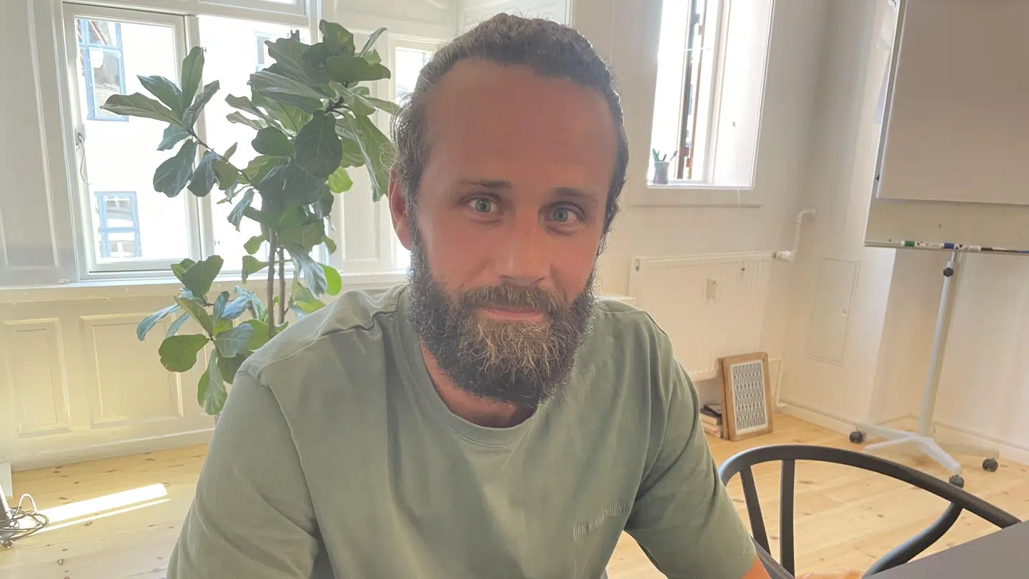 Jesper Nøddesbo onsdag 31. august 2022 til pressedag på Kanal 5-programmet 'Gennem Grand Canyon', som den tidligere håndboldspiller er aktuel i.