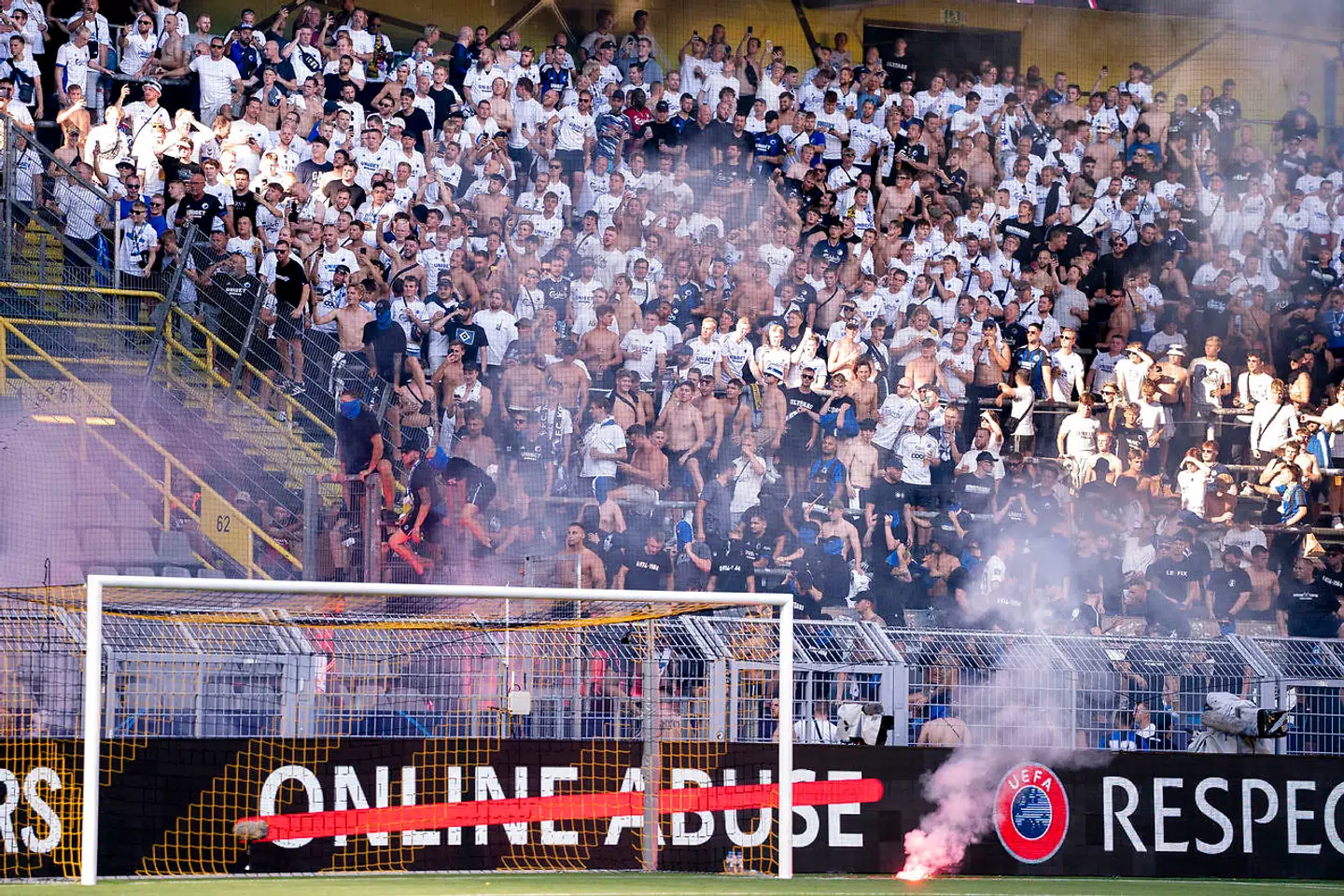 Ballade ved FCK fans før Champions League gruppe G-kampen mellem Borussia Dortmund og FC København i Dortmund tirsdag den 6. september 2022.. (Foto: Liselotte Sabroe/Ritzau Scanpix)