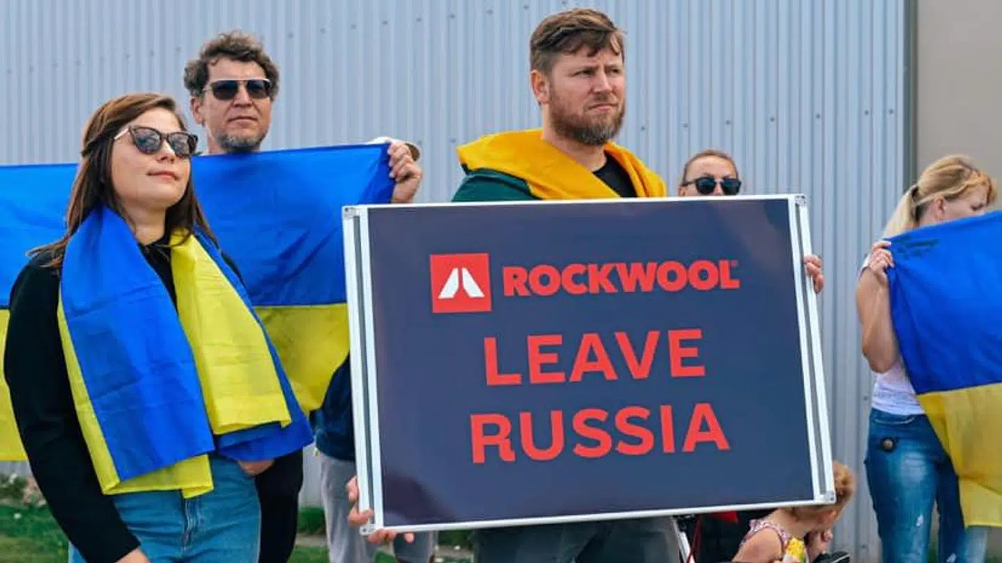 Demonstrationer mod Rockwools tilstedeværelse i Rusland.
