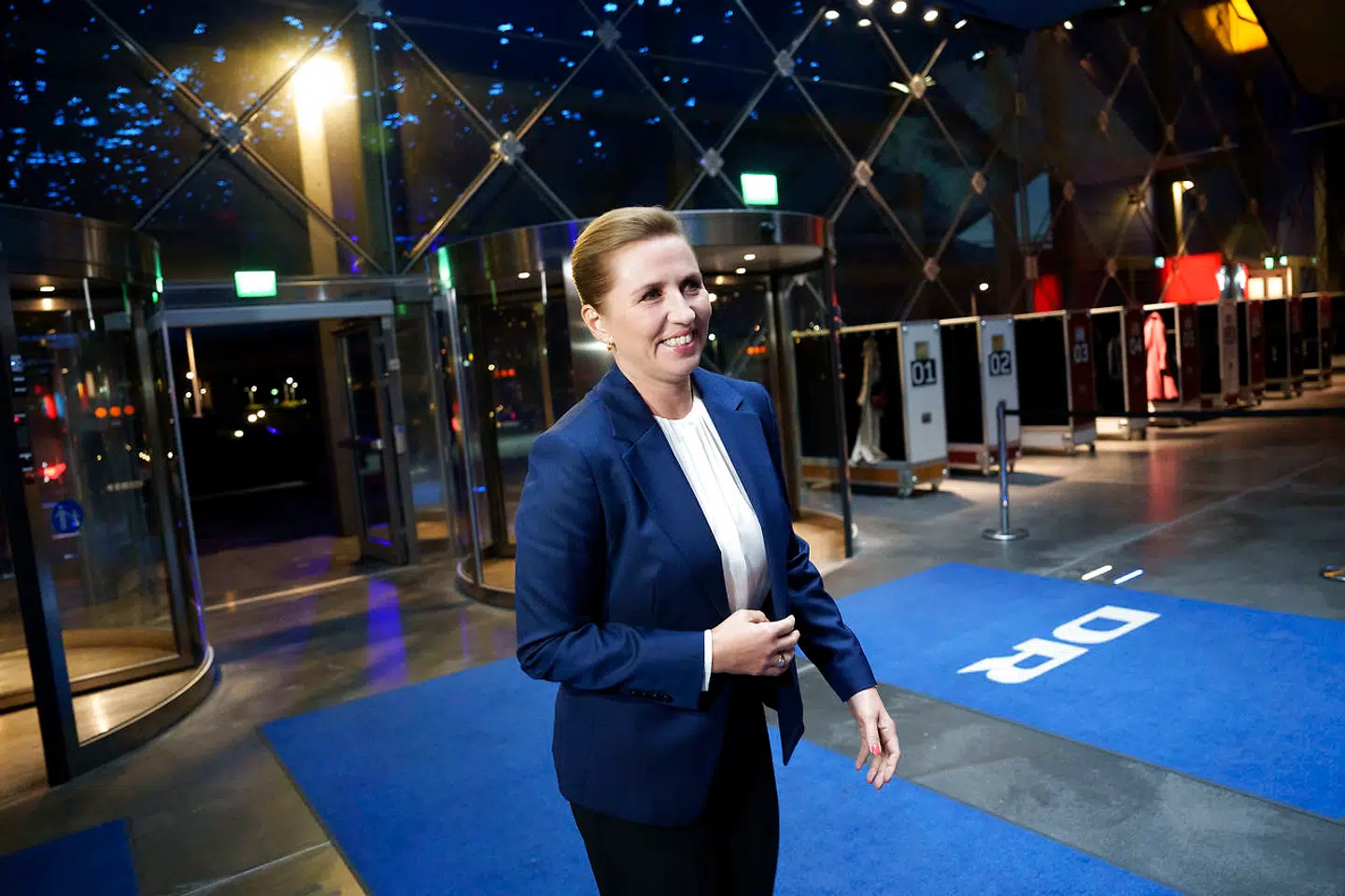 Mette Frederiksen (S) før statsministerkandidaternes debat hos DR i København søndag den 4. september 2022. (foto: Keld Navntoft/Ritzau Scanpix)