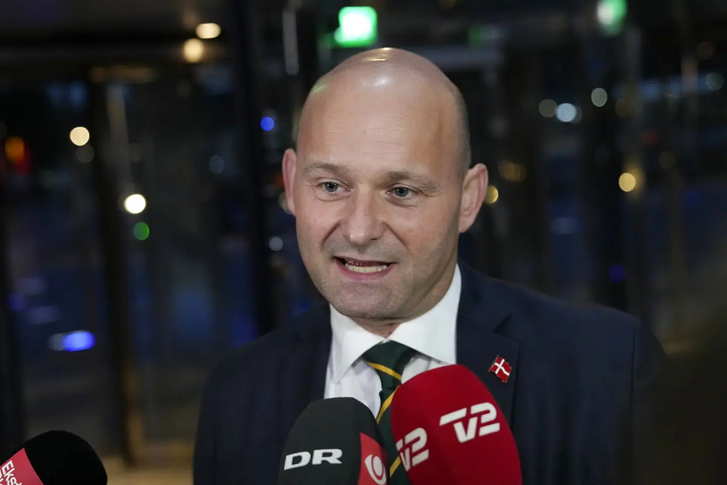 De Konservatives formand Søren Pape Poulsen ankommer før statsministerkandidaternes debat hos DR i København søndag den 4. september 2022..