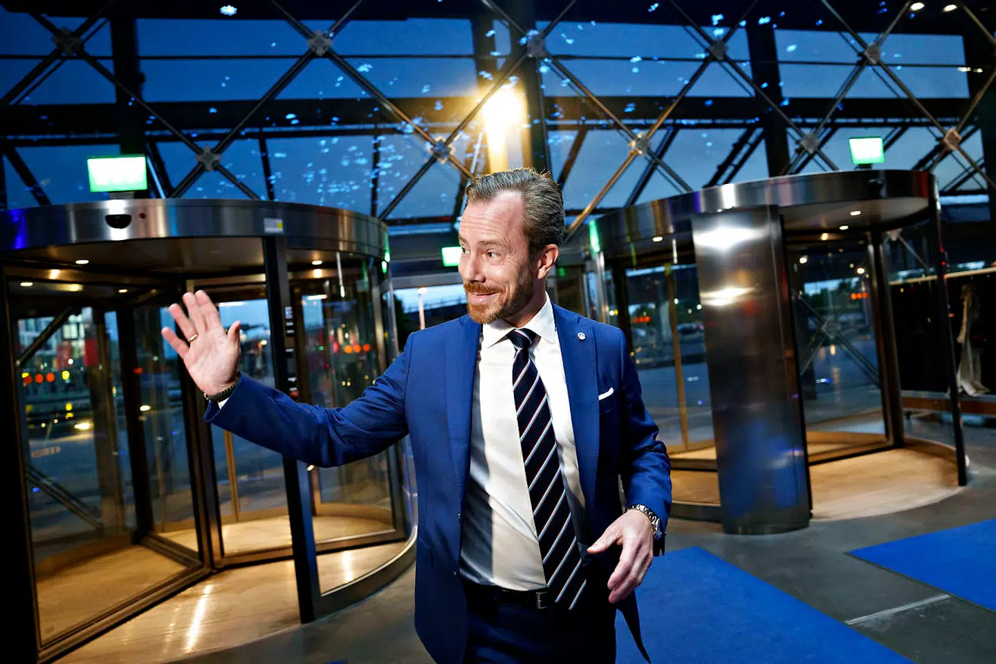 Jakob Ellemann-Jensen (V) før statsministerkandidaternes debat hos DR i København søndag den 4. september 2022. (foto: Keld Navntoft/Ritzau Scanpix)