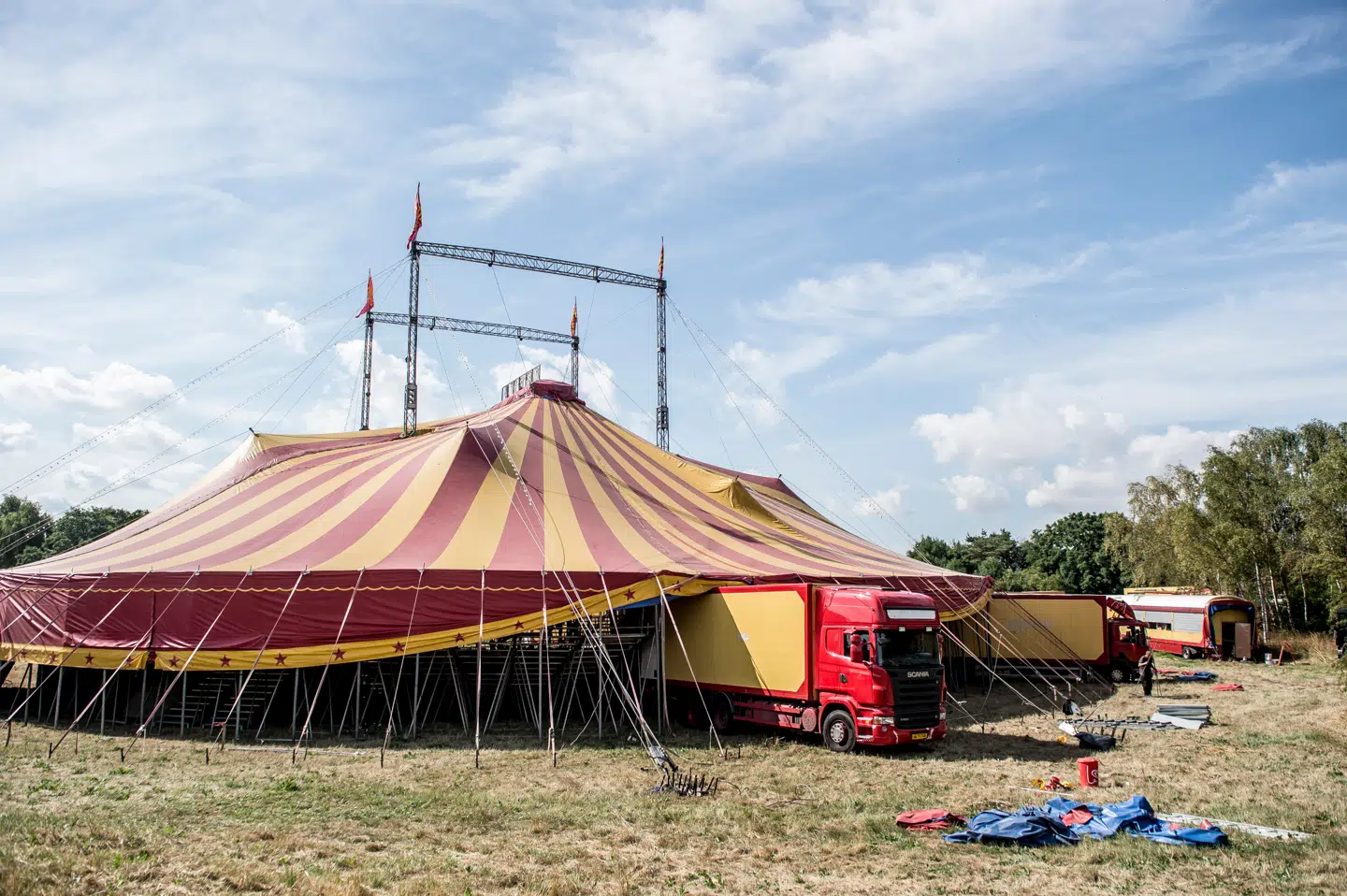 Arkivfoto af Cirkus Arenas telt Gilleleje.