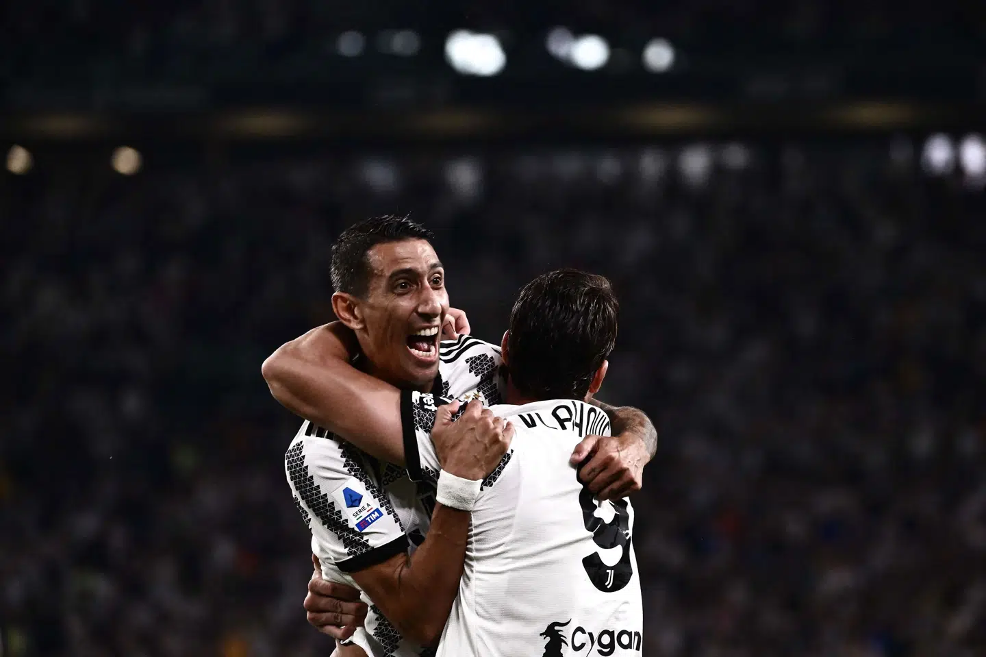 Angel Di Maria scorede til 1-0 for Juventus. Marco Bertorello/Ritzau Scanpix