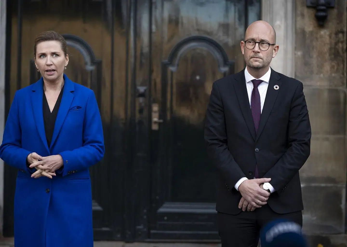 Statsminister Mette Frederiksen præsentede Rasmus Prehn som ny fødevareminister på Amalienborg torsdag den 19. november 2020. (Foto: Liselotte Sabroe/Ritzau Scanpix)