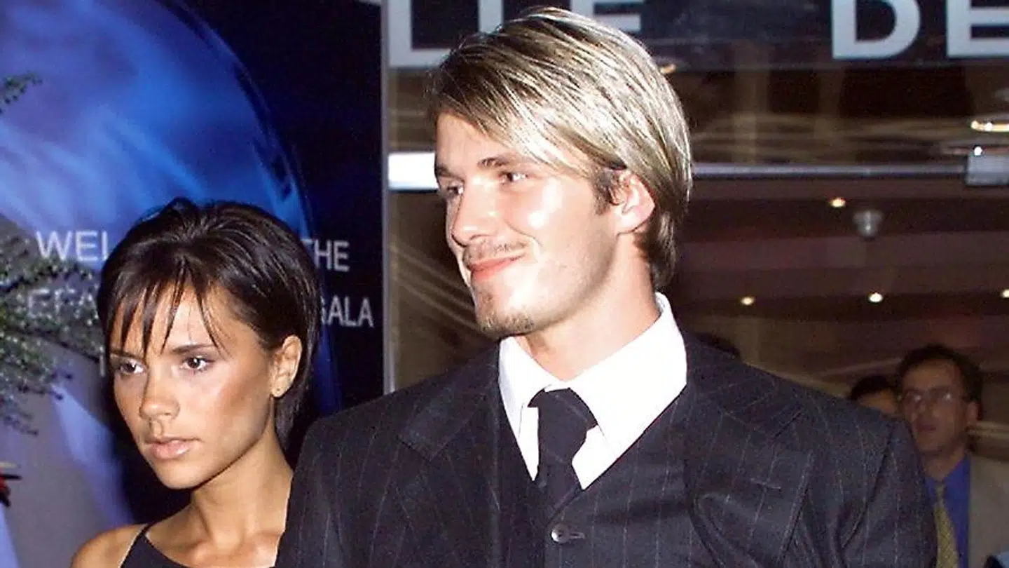 Victoria Adams og David Beckham i 1999.