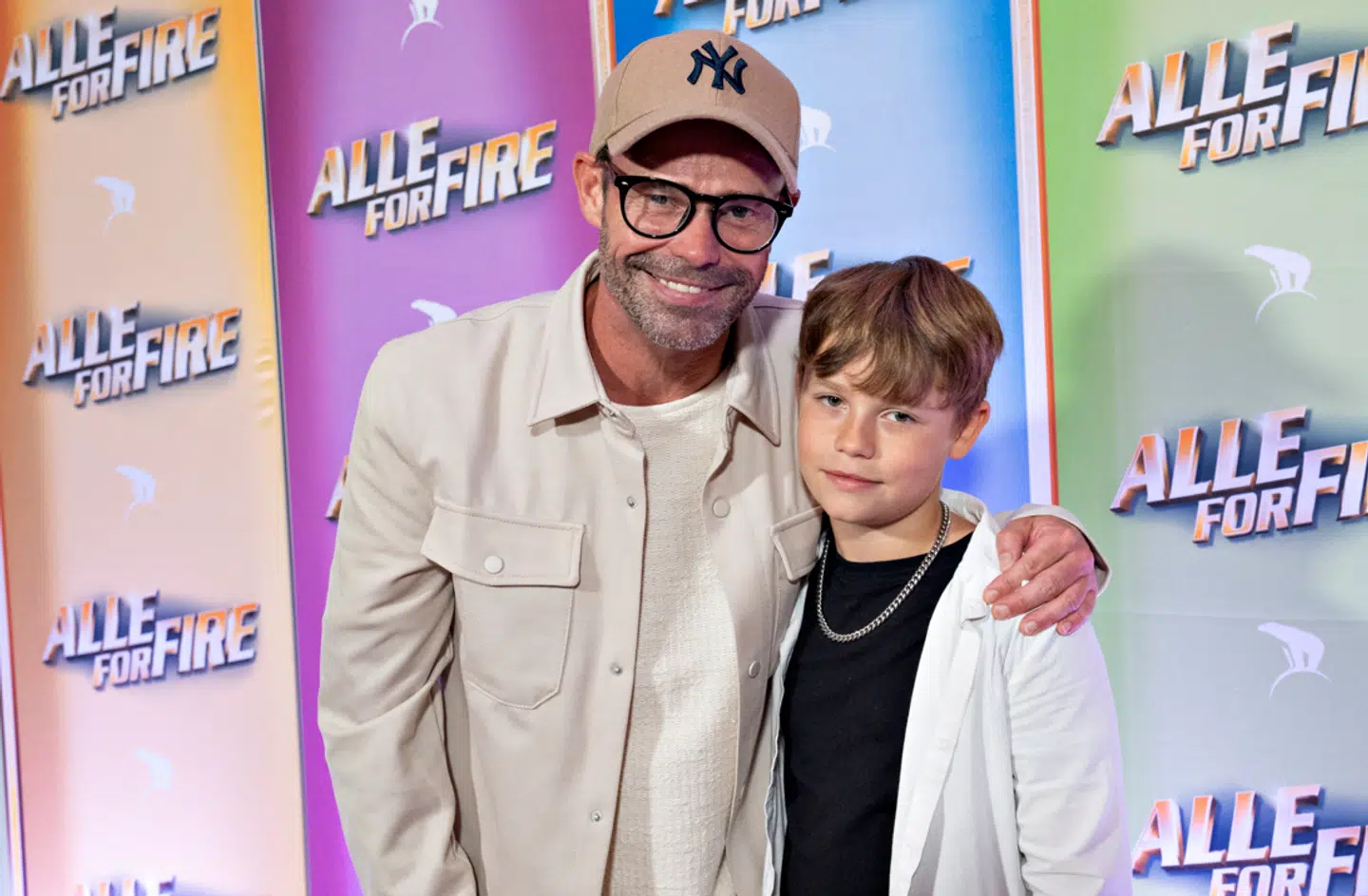 Mick Øgendahl dukkede op på den røde løber med sin søn. Foto Byrd/ Jens Nørgaard Larsen.