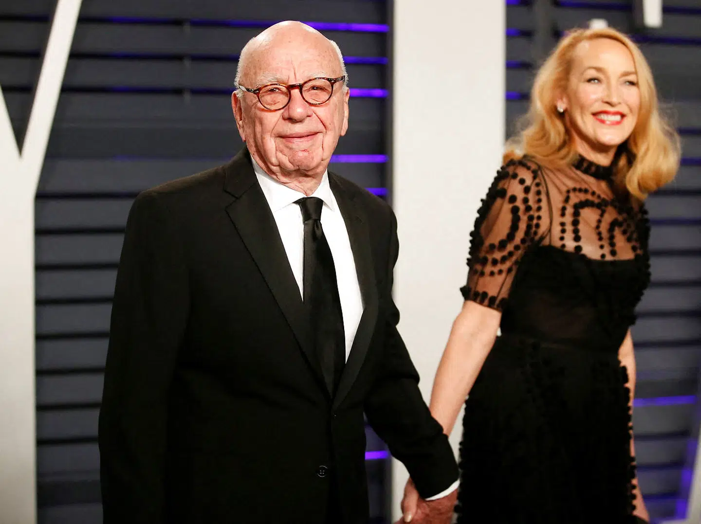 Rupert Murdoch og Jerry Hall fotograferet i 2019. (Arkivfoto)