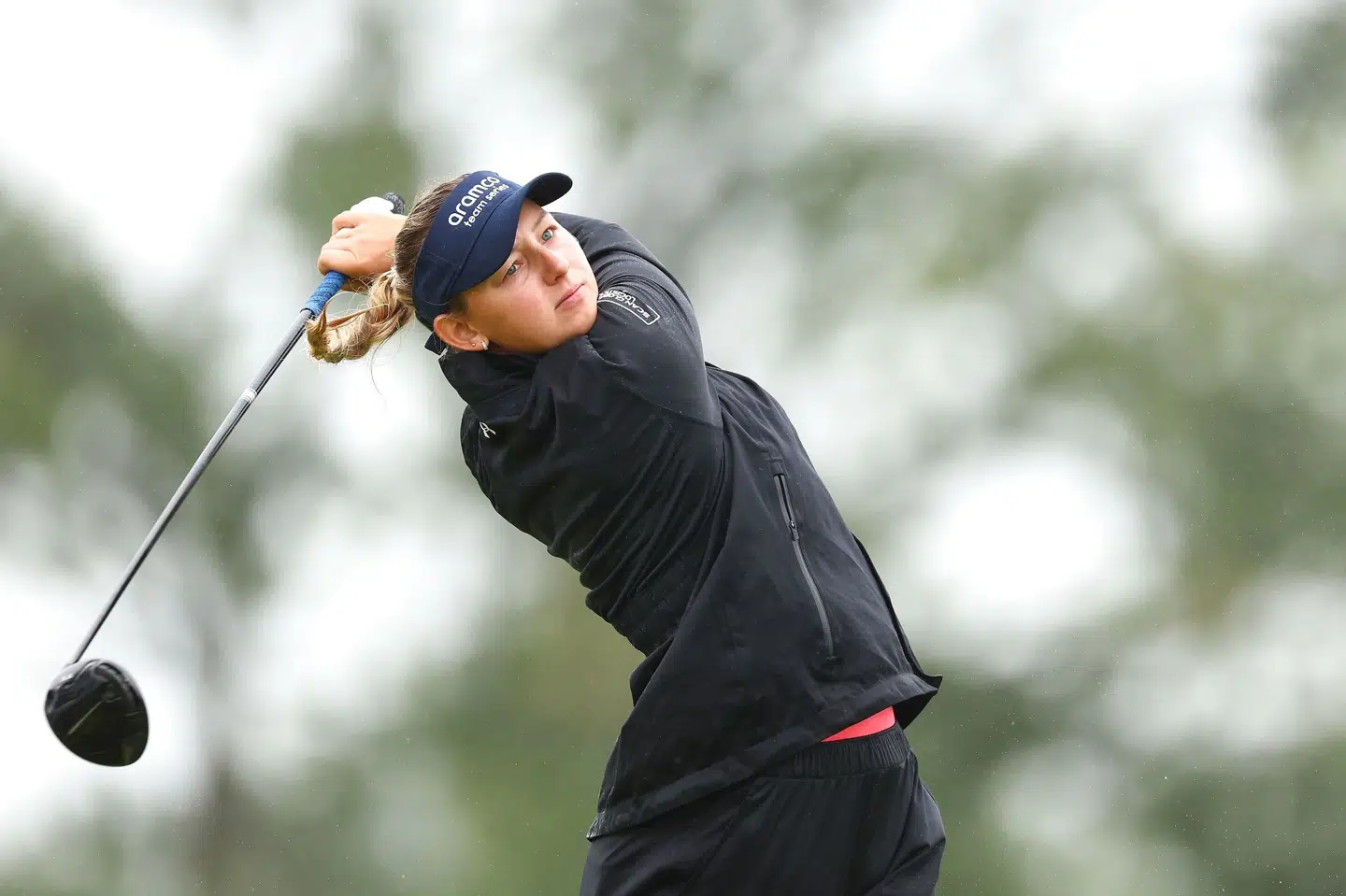 Emily Kristine Pedersen gik tredje runde ved British Open i Skotland i 72 slag, et slag over banens par. (Arkivfoto) Elsa/Ritzau Scanpix