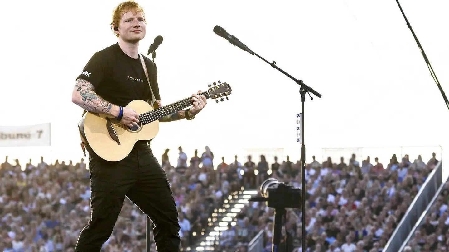 Ed Sheeran til den første af de udsolgte koncerter i København.