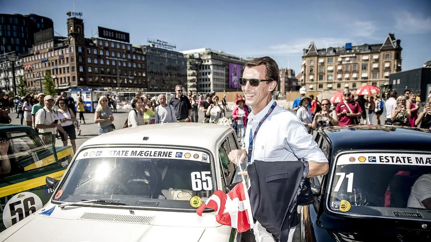 Prins Joachim under Copenhagen Historic Grand Prix' åbningsreception på Københavns Rådhus, fredag den 3. august 2018. Copenhagen Historic Grand Prix er et racerløb, der afvikles en gang årligt på Bellahøj i København.