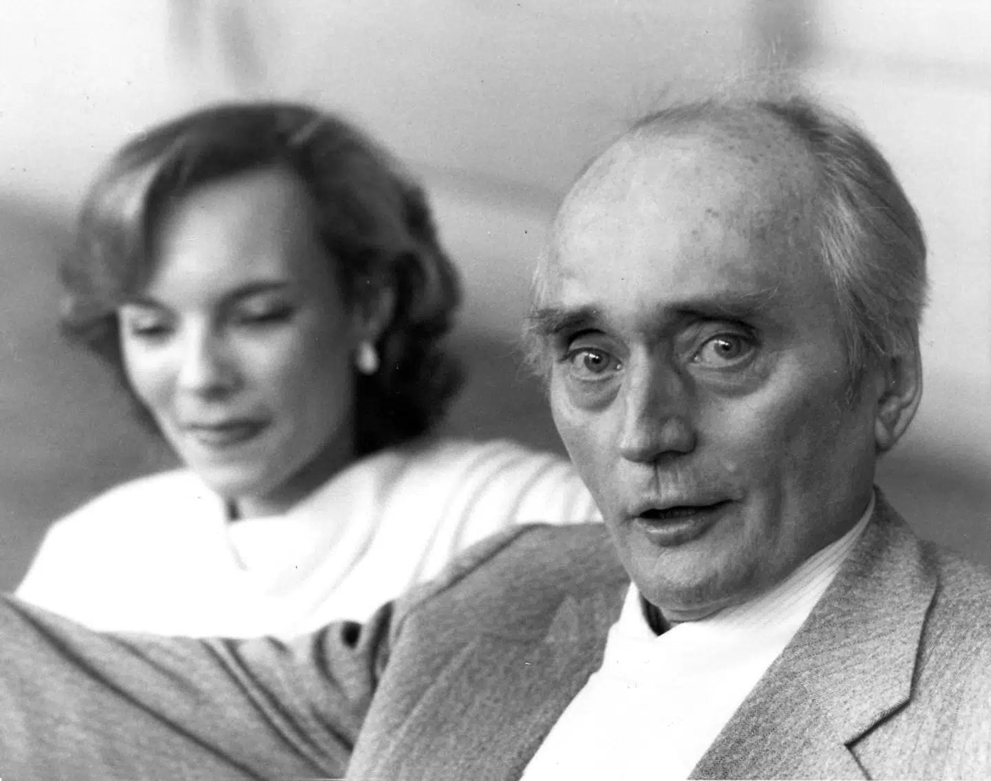 Så afkræftet var Simon Spies få måneder før sin død. Her ses han sammen med Janni, som han nåede at være gift med under et år.