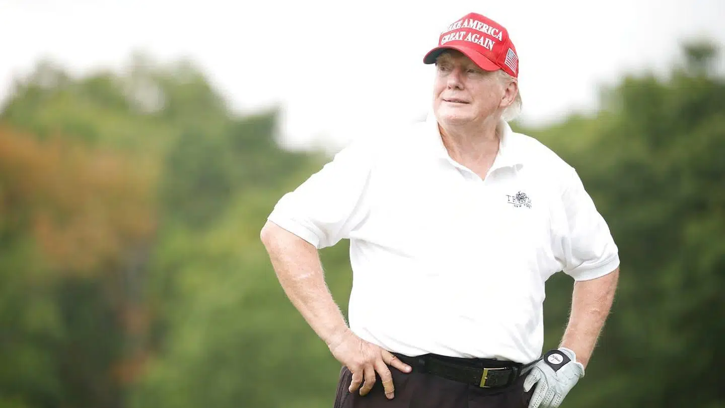 Donald Trump under golfturneringen.