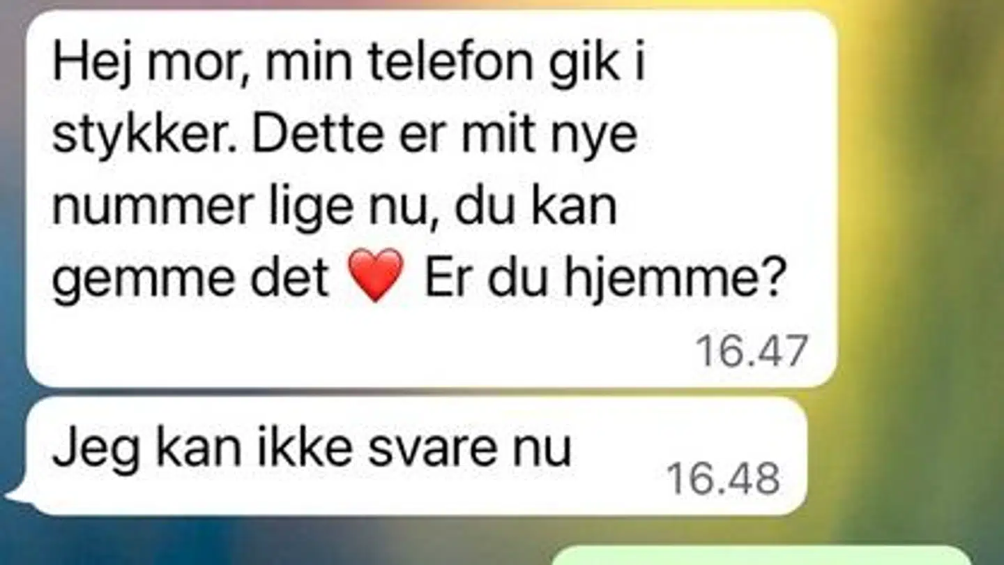 Her ses et eksempel på svindlen.