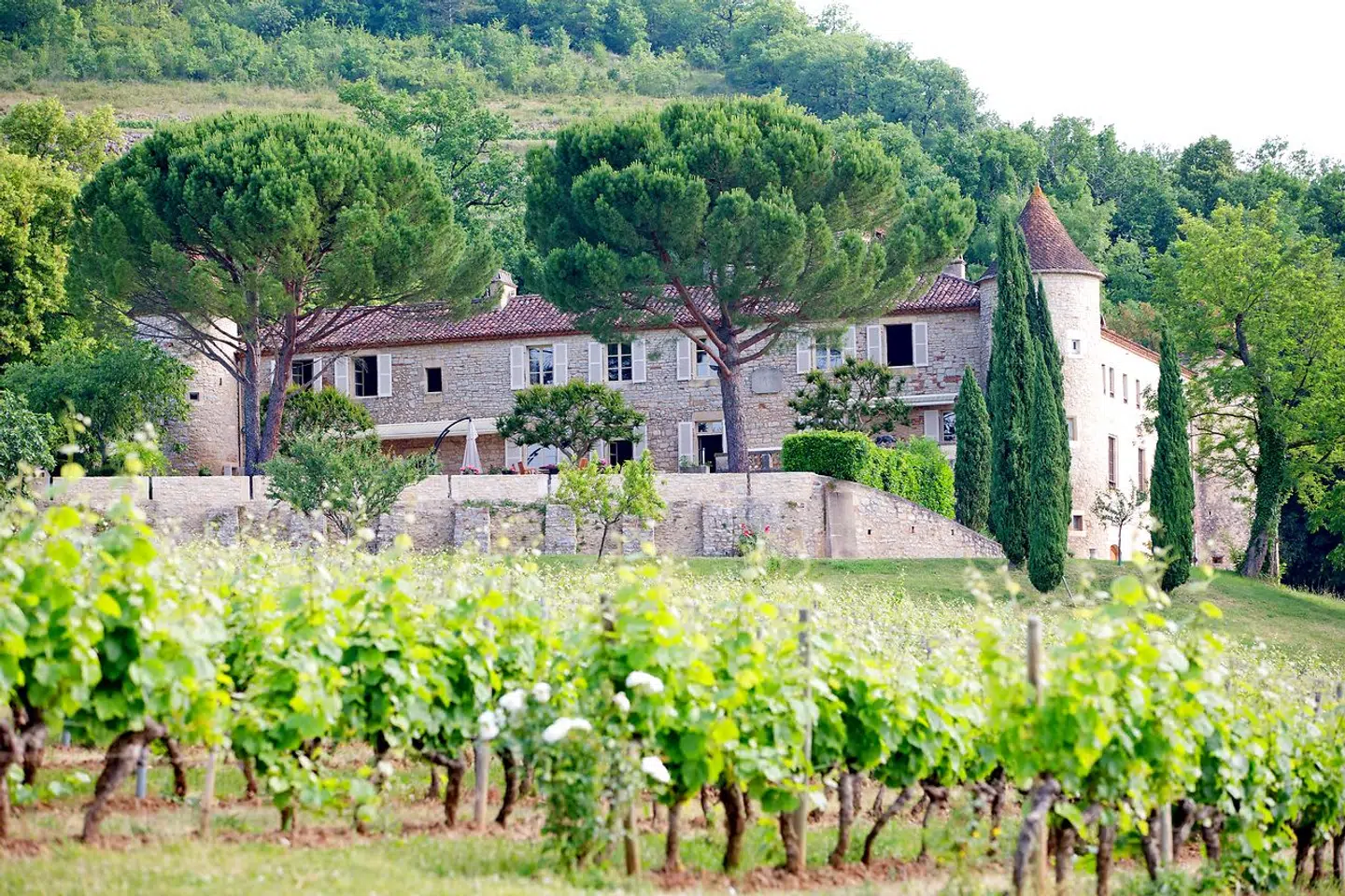 View of the Cayx Palace, the summer residence of the Danish Royal Family, in the wine district of Cahors, France, 11 June 2014. Danish Prince Henrik celebrates his 80th birthday at Chateau de Cayx. Photo by: Patrick van Katwijk/picture-alliance/dpa/AP Images
