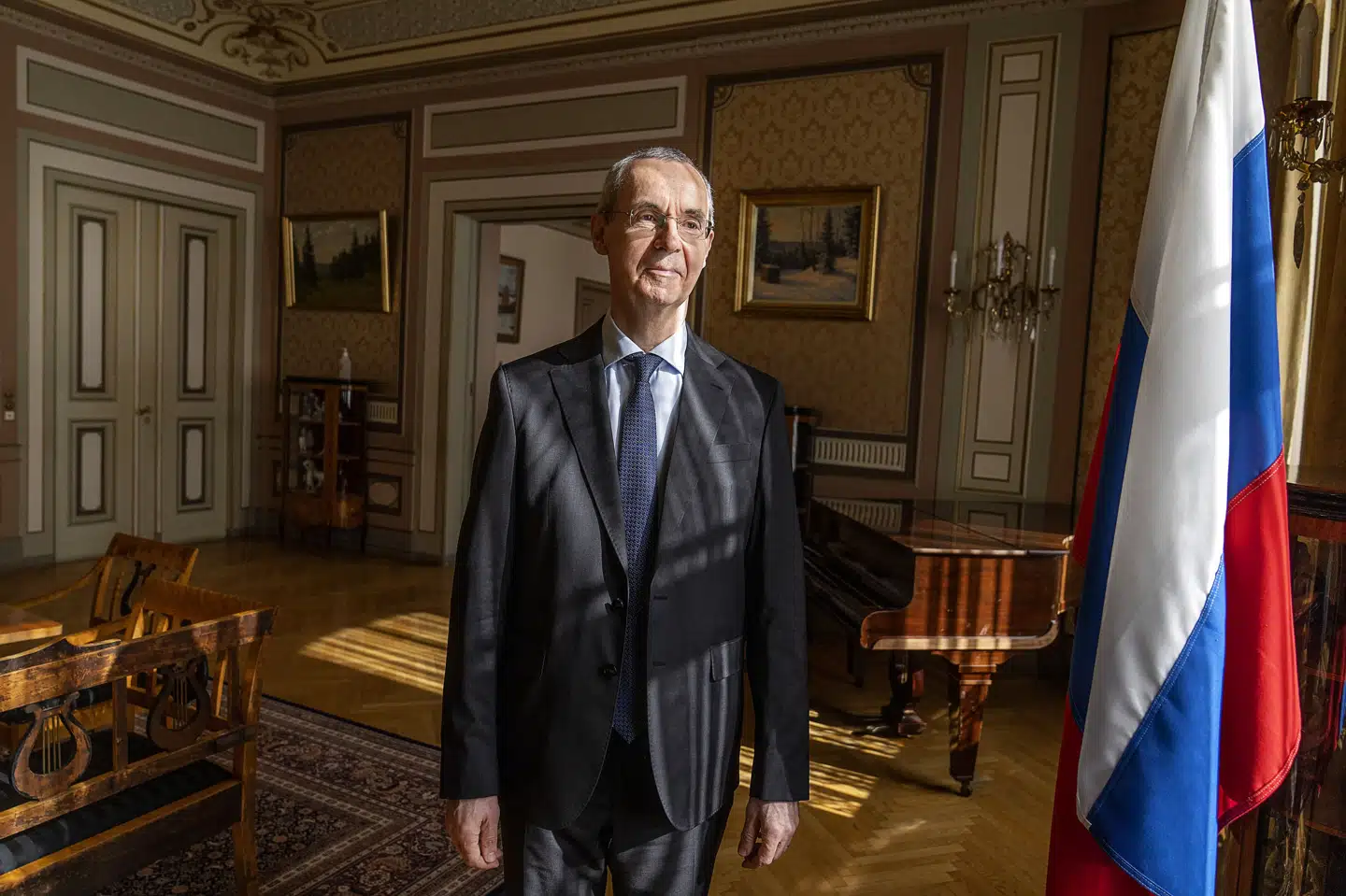 Ruslands ambassadør i Danmark, Vladimir Barbin, mener ikke, at dansk våbenhjælp og eventuel fremtidig træning af ukrainske soldater vil hjælpe Ukraine i krigen mod Rusland. (Arkivfoto). Claus Bech/Ritzau Scanpix