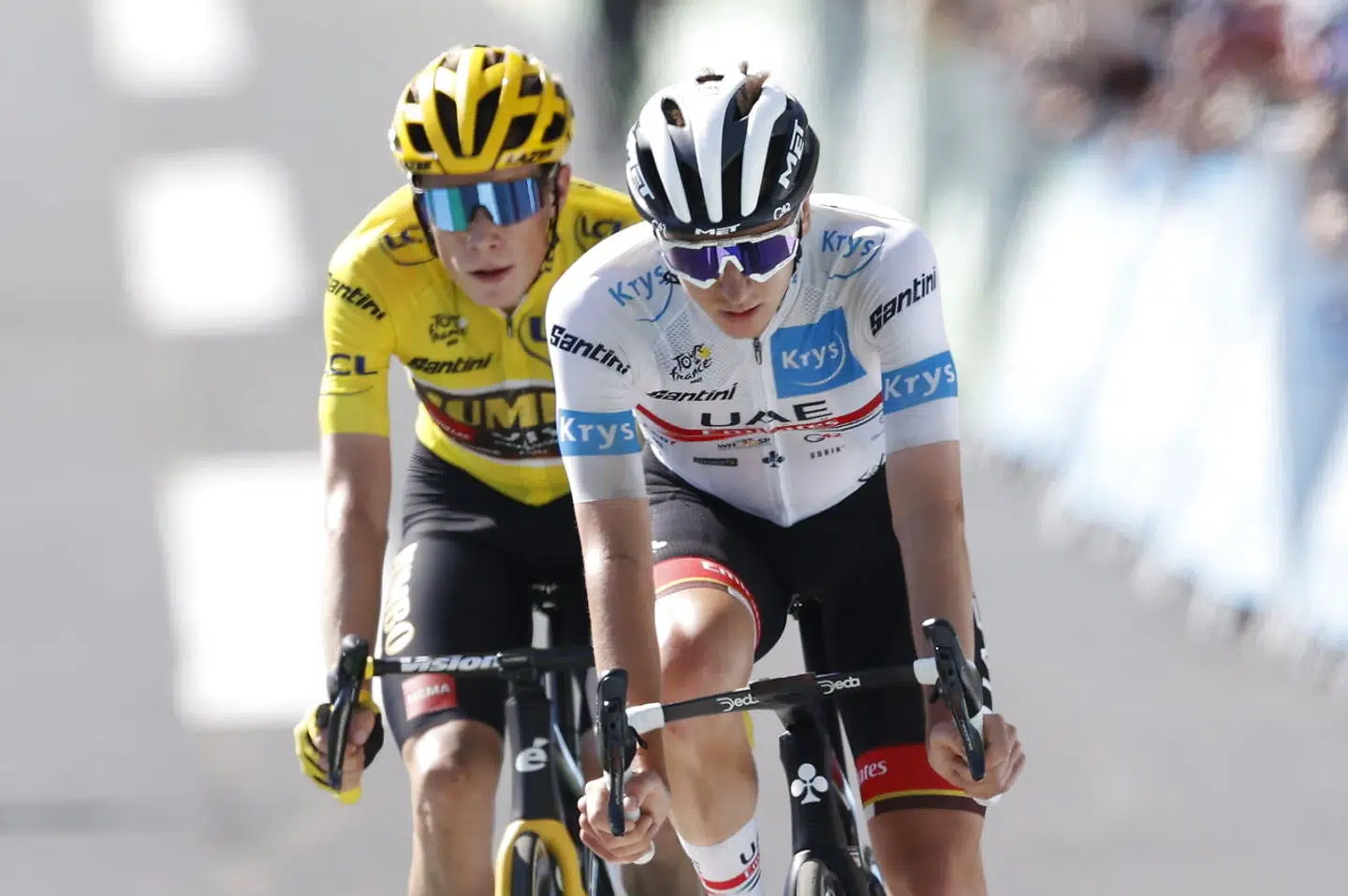 Jonas Vingegaard lignede trods et styrt og en førstegradsforbrænding forårsaget af mødet med asfalten, ikke en synderlig slagen mand.