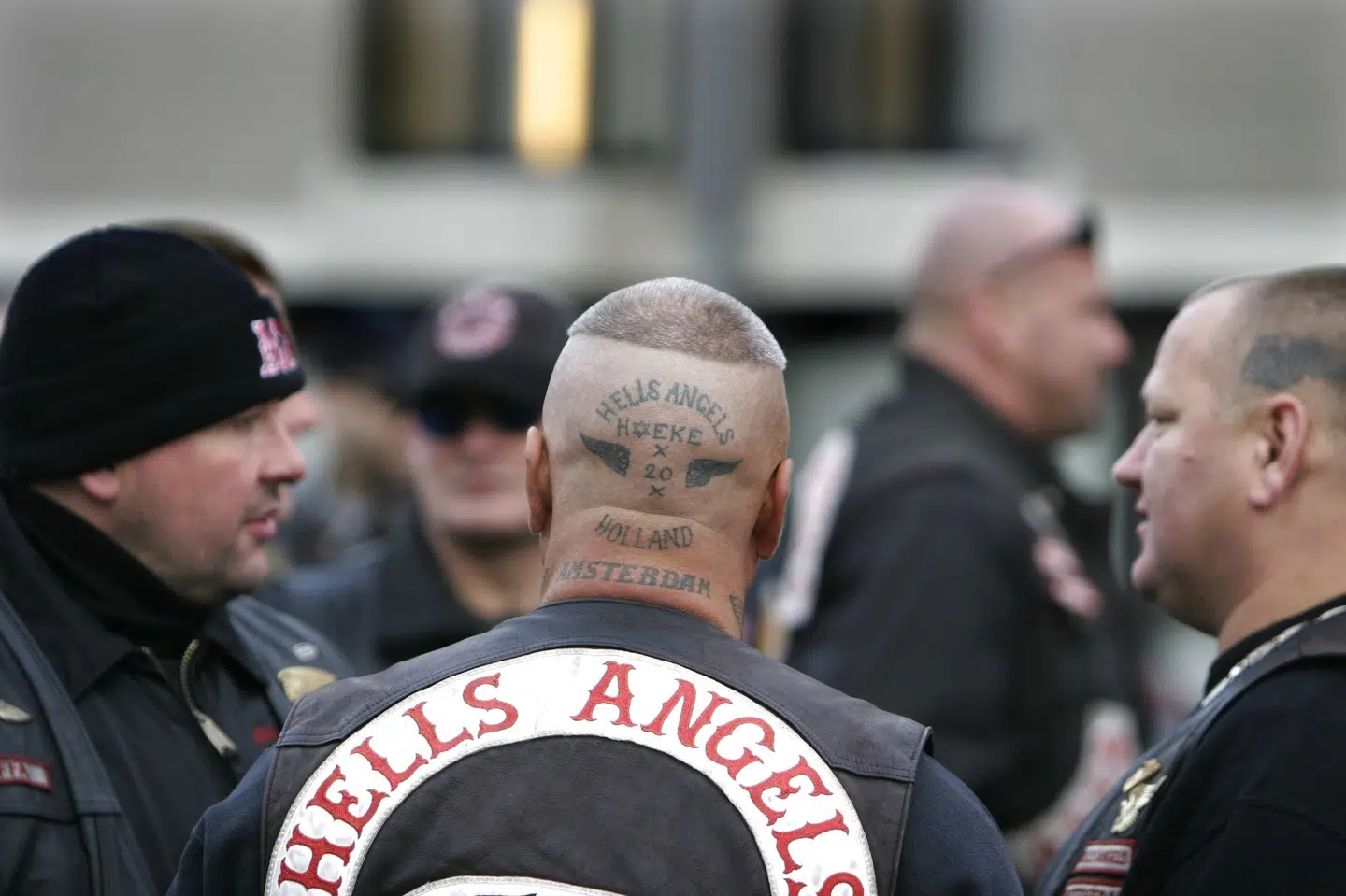 De velkendte Hells Angels-veste er ulovlige at bære i Holland nu, efter at højesteretten har slået fast, at rockergruppen er ulovlig. (Arkivfoto). Pieter Franken/Ritzau Scanpix