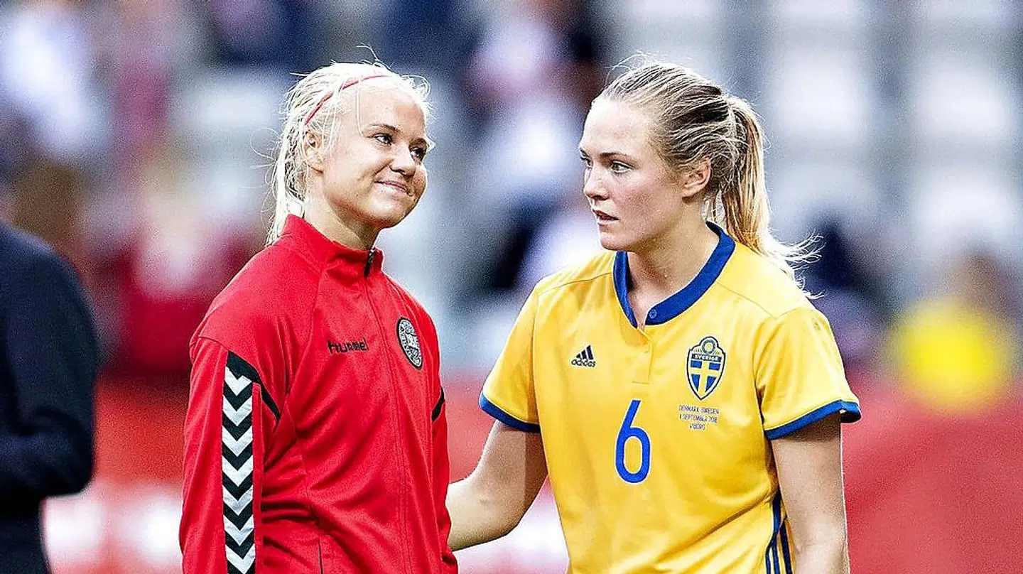 Pernille Harder og Magdalena Eriksson har spillet mod hinanden flere gange både på lands- og klubplan. Far-Harder forsikrer dog, at de holder med datteren, når det sker.