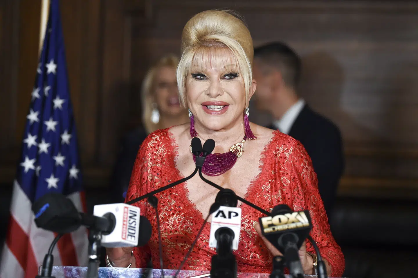 Ivana Trump, som var Donald Trumps første kone, er død 73 år. Det oplyser Donald Trump torsdag. Hun var mor til børnene Donald Jr., Ivanka og Eric Trump. Parret blev skilt i 1992. (Arkivfoto). Evan Agostini/Ritzau Scanpix
