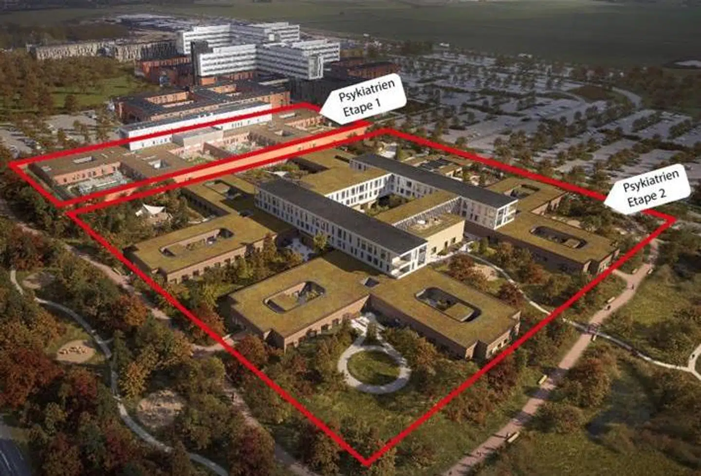 Det er anden etape, som A. Enggaard skal stå for. Første etape er opført.